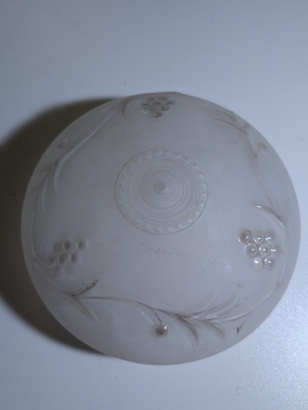 Vintage Art Deco or Mid-Century Modern MCM Frosted Glass Ceiling Light Shade